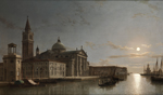 Henri Pether (1828-1865), Venedig mit San Gorgio Maggiore im Mondschein, 1865