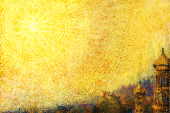'Sun celebration', painting by Johan Framhout