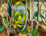 Mary Swanzy, Abstract Geometric Painting of Plants I, c. 1920 