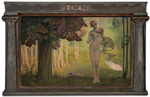 Paul Schad-Rossa, Eden, 1899, Öl, Gips auf Holz 
