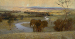 Arthur Streeton, Still glides the stream, and shall for ever glide, 1890 