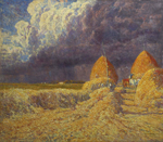 Ludovico Tommasi (1866-1941), l'Approssimarsi del temporale, olio su tela