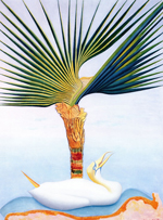 Joseph Stella, 1877-1946, Bird and palm tree