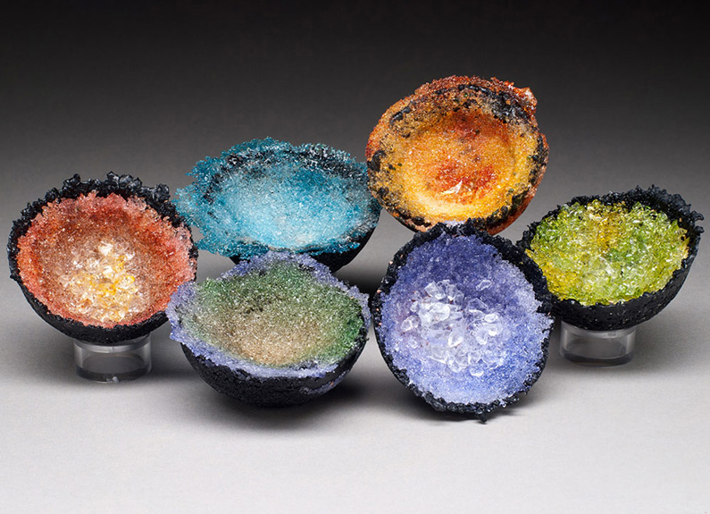 Alison Sigethy, Geodes, glass sculpture