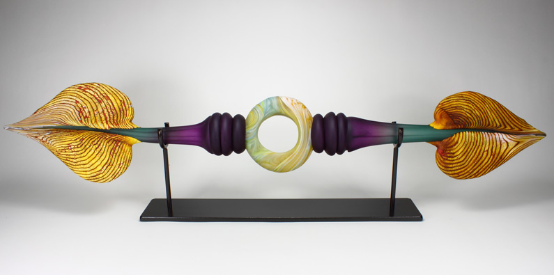Danielle Blade, Amethyst & Sage Austral, glass sculpture
