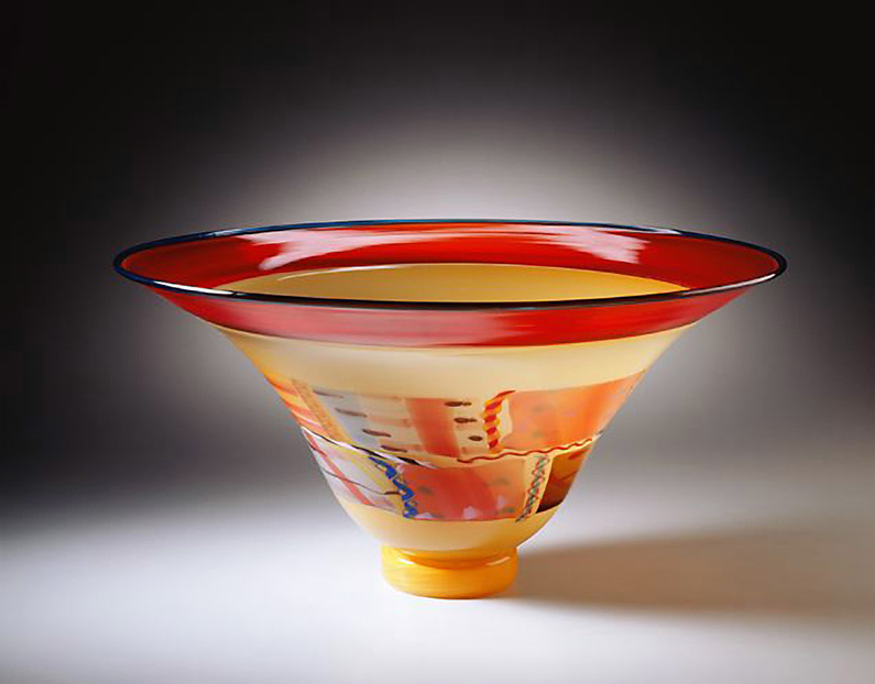 Bruce Pizzichillo, Mosaic Incalmo Bowl, glass sculpture