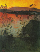 naar Harald Sohlberg (Noor), Nachtgloed, 1905 
