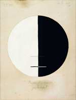 to the painting Hilma af Klint, Buddha’s Standpoint in the Earthly Life, No. 3a, (1920) (Swedish)