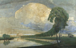 Dirk Smorenberg, Trees along a Waterway, 1915-16, Dutch 