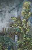 to The bridge, painting by Johan Framhout 
