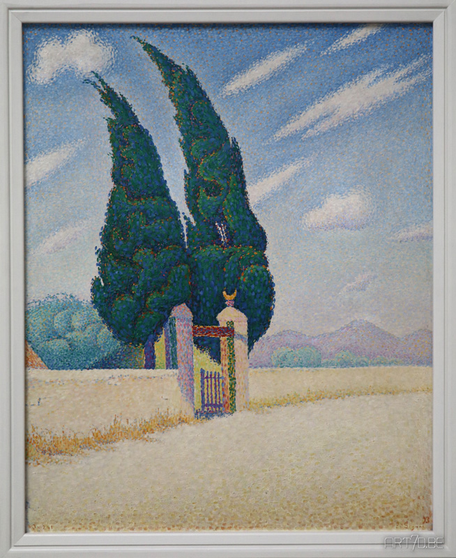 Paul Signac (Frankrijk), Les deux cyprès, 1893