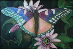 Butterfly, painting by Johan Framhout, acrylic on linen