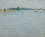 Charles Angrand (1854-1926), The Seine, Morning (Saint-Ouen), 1886
