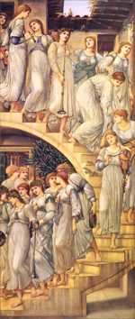 Sir Edward Coley Burne-Jones (1833–1898), The Golden Stairs, 1880, oil on canvas