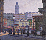 Charles Ginner, The Sunlit Square, Victoria Station, 1913