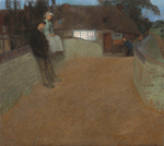 Albert Edward Jackson, 1873-1952, The bridge, 1909, oil on canvas