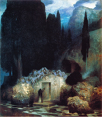 Ferdinand Keller, Het graf van Böcklin, 1901-2, olieverf op doek 