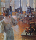 Karl Moll, Koffiebranderij, 1900, olieverf op doek