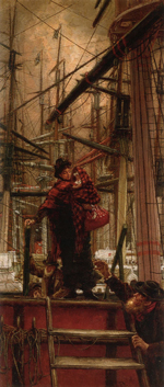 Tissot, 1836-1902, Emigrants, ca 1873, oil on panel