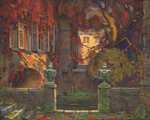 Louis Reckelbus, Het Arentshuis in Brugge tijdens de herfst, 1911-24