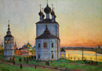 Konstantin Fedorovich Yuon, 1875-1958, De oude stad van Uglitch, 1913, olieverf op doek
