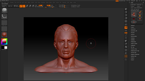 interface opening ZBrush