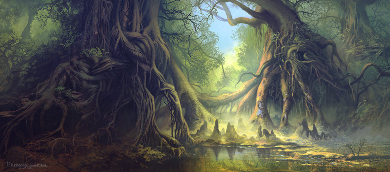 Ferdinand Ladera, Mystical Forest (digital painting)