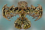 to Abstract ethereal Seraph D8 gold Brooch (by Johan Framhout) 